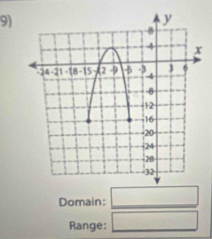 Domain: 
Range: 
frac ^circ 