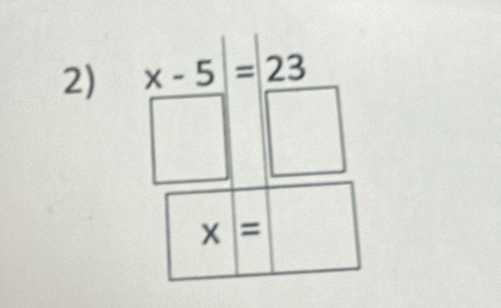 x-5=23
x|=