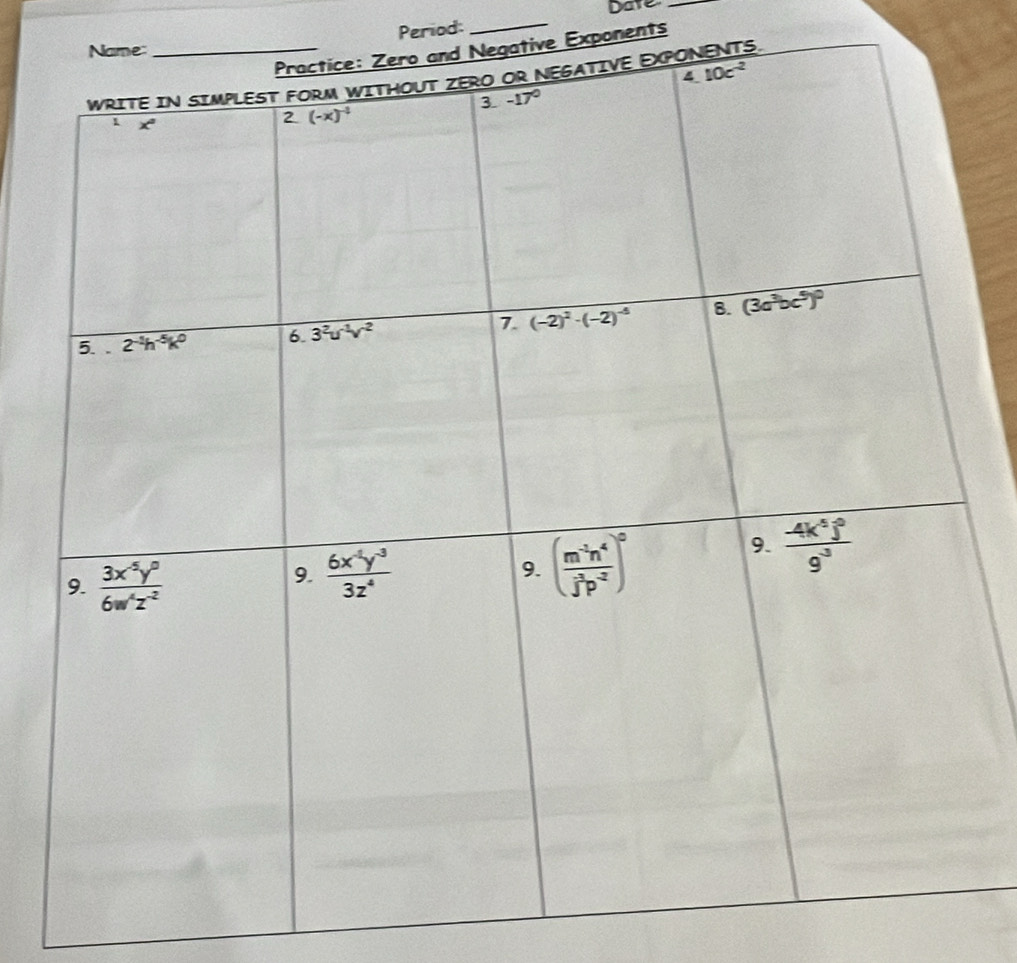 Dave_
Period:
_
ative Exponents
NTS.