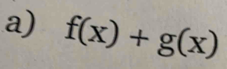 f(x)+g(x)