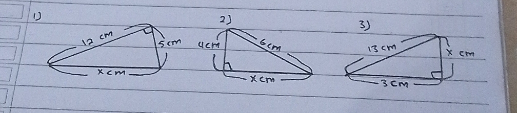 13 cm
x cm
3 cm