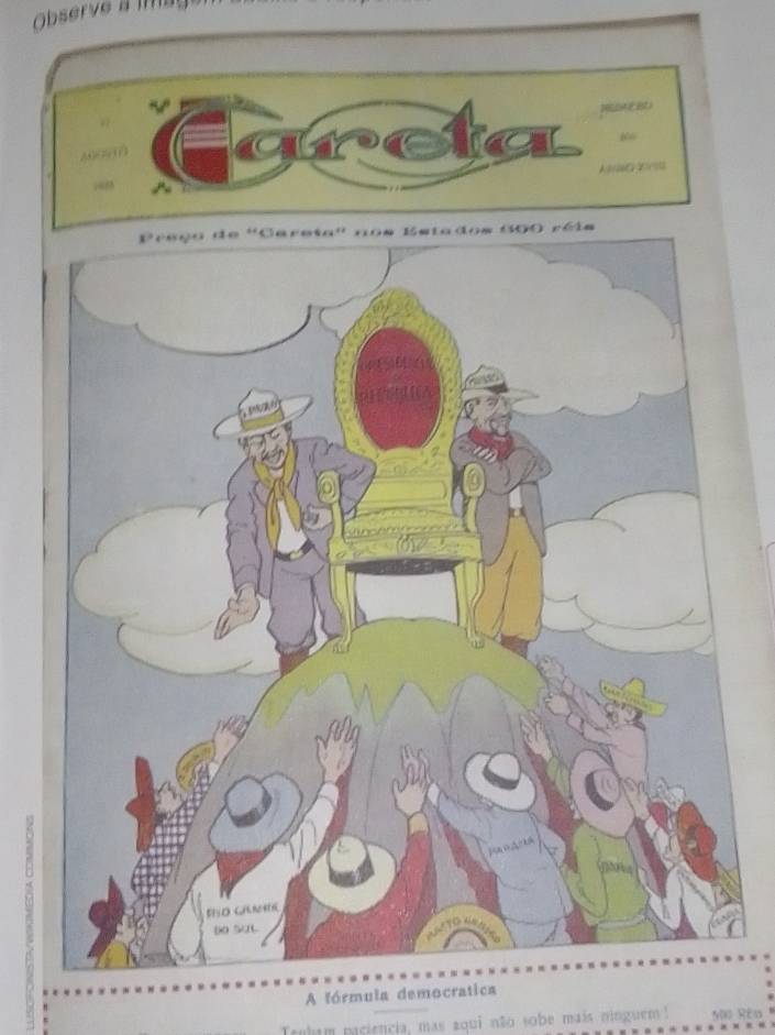 Observe a g 

A 
; “n 
A fórmula democratica 
Teulam paciencia, mas aqui não sobe mais ninguem! o Rés