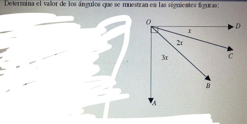 Determina el valor de los ángulos que se muestran en las siguientes figuras: