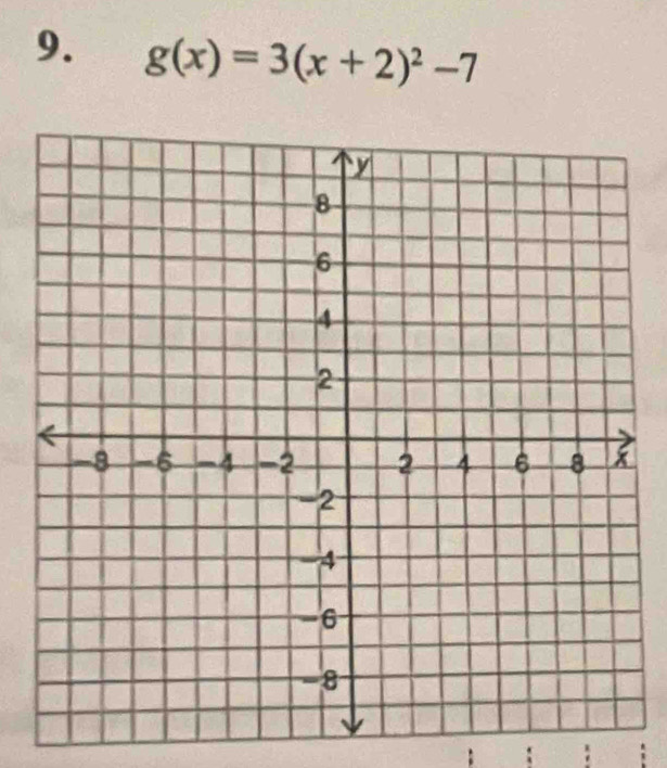 g(x)=3(x+2)^2-7; ;