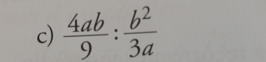  4ab/9 : b^2/3a 