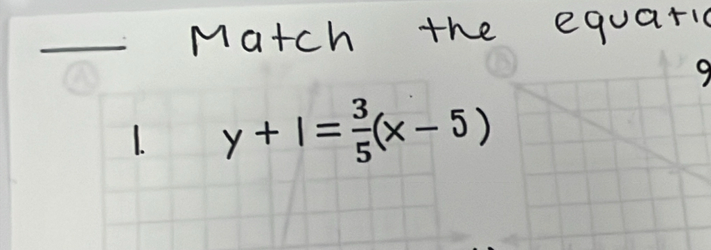 y+1= 3/5 (x-5)