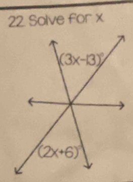 Solve for x