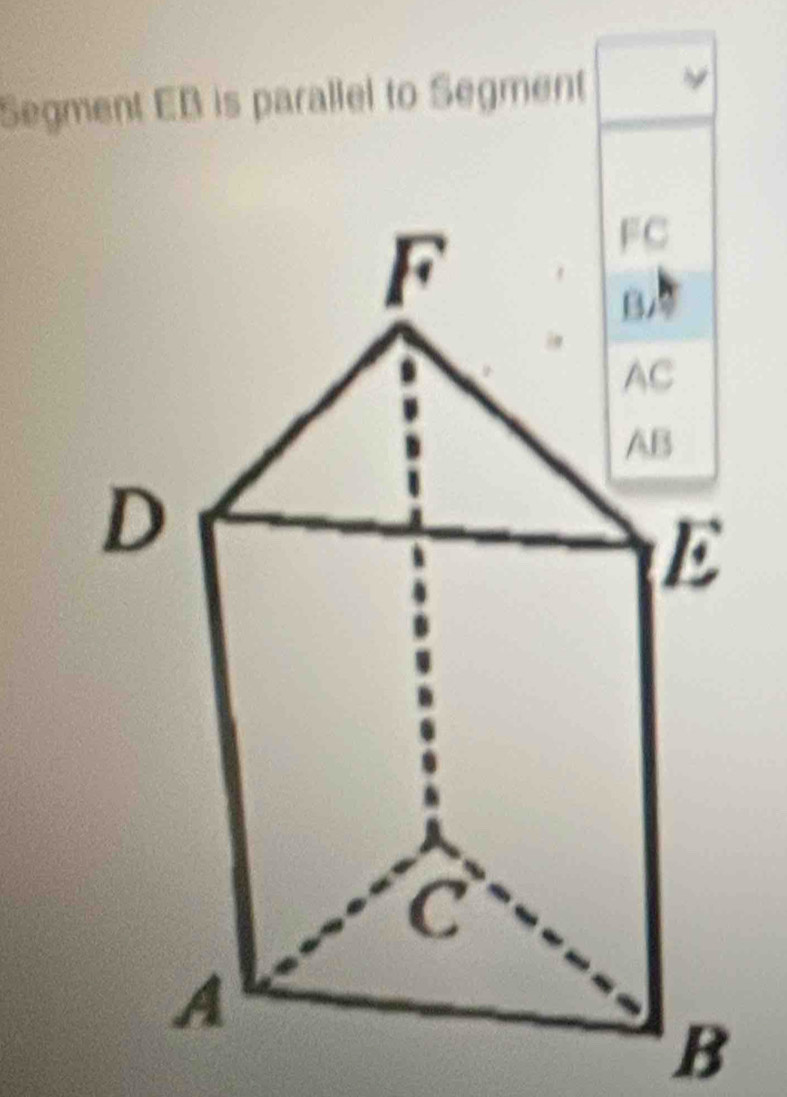 Segment EB is parallel to Segment