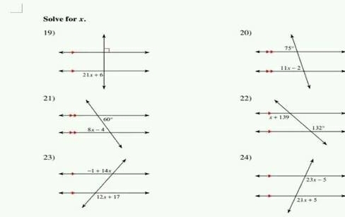 Solve for x.
1920
2122
2324