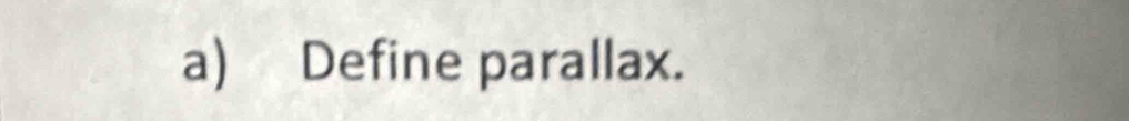 Define parallax.