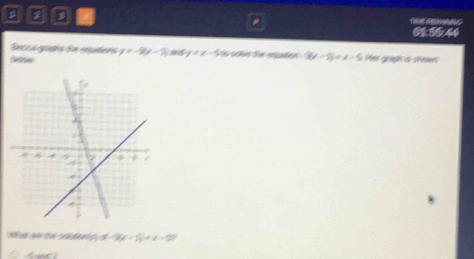 61:55 44
ecca godés de enpatens y=-3y-2 46 y=x-1 Lis soler de espation 3(x-1)=x-5 Pler graph is sheen
Referee
N us an the sctes 3-3(x-1)+x=99