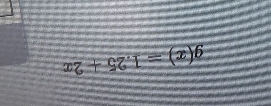 g(x)=1.25+2x