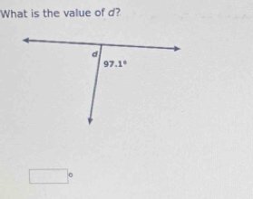 What is the value of d?
□°