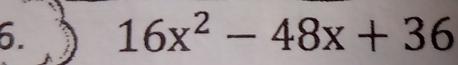 16x^2-48x+36