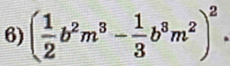 ( 1/2 b^2m^3- 1/3 b^3m^2)^2.