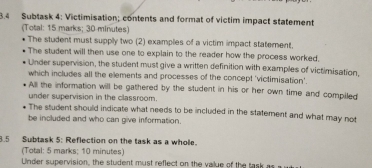 Solved: 3.4 Subtask 4: Victimisation; contents and format of victim ...