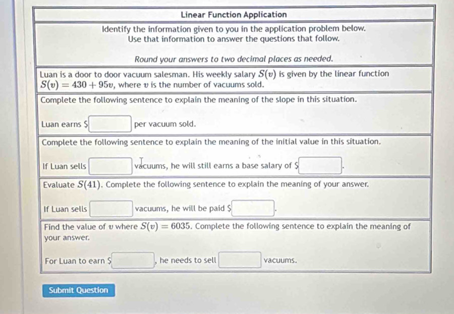 Linear Function Application