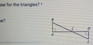 use for the triangles? *
ar? 
B
C D 
A 
_
E