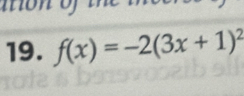 f(x)=-2(3x+1)^2