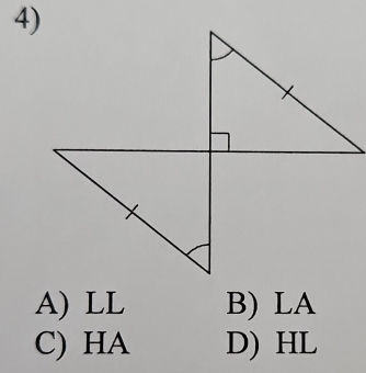 A) LL B) LA
C) HA D) HL