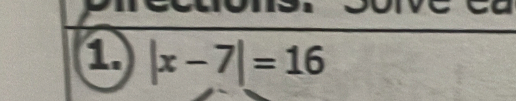 cone 
1 |x-7|=16