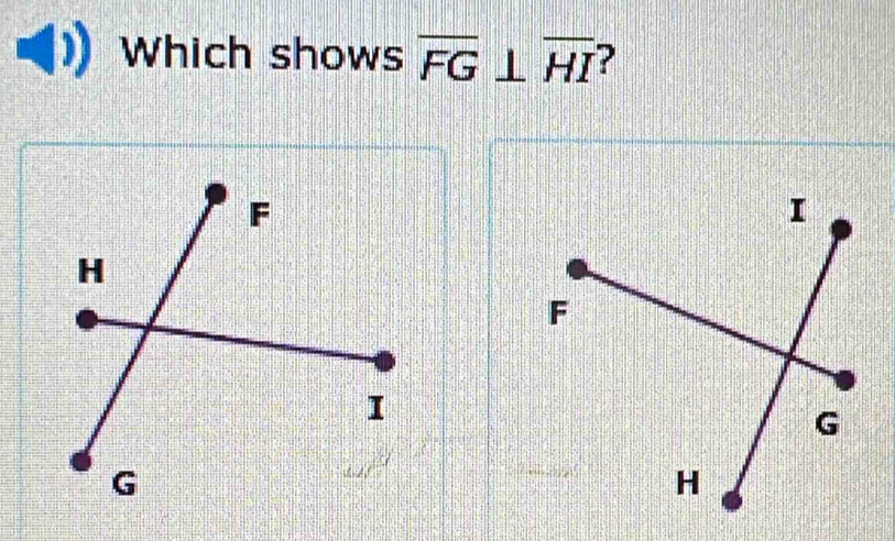 Which shows overline FG⊥ overline HI ?