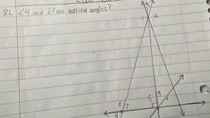 ∠ 4 and 17 are verrical an N n
4