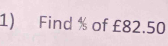 Find % of £82.50