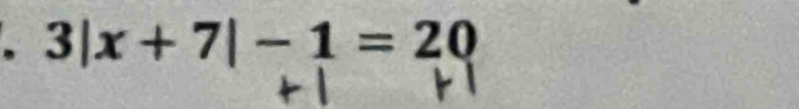 3|x+7|-1=20