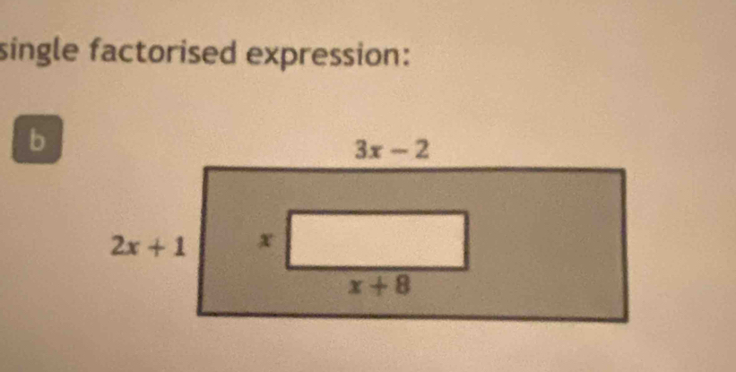 single factorised expression: