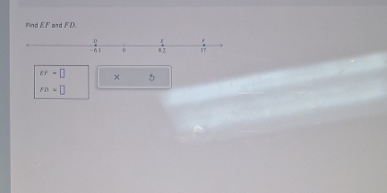 Find EF and FD.
EF=□ × 5
FD=□