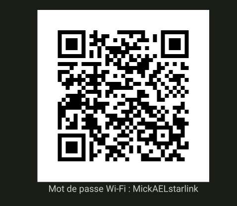 Mot de passe Wi-Fi : MickAELstarlink