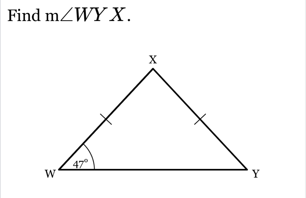 Find m∠ WYX.