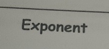 Exponent