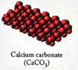 Calcium carbonate 
(CaCO₃)