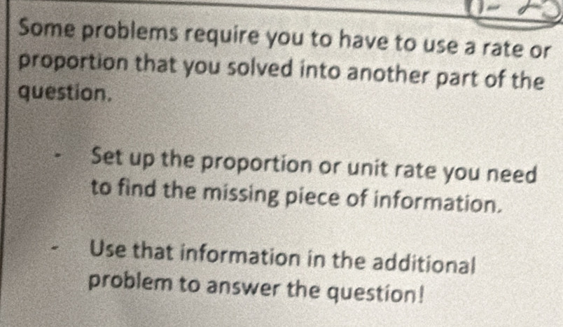 Solved: Some problems require you to have to use a rate or proportion ...