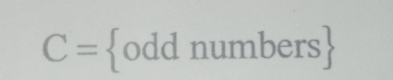 C= oddnumbers