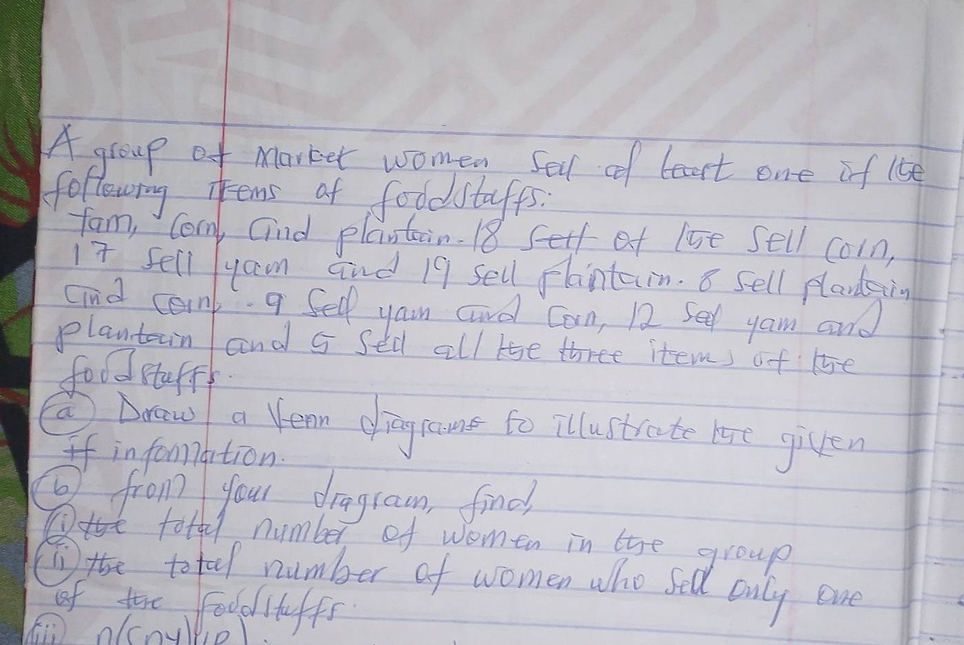 Solved: A group of morker women Sell of lat one of 1ise following Trems ...