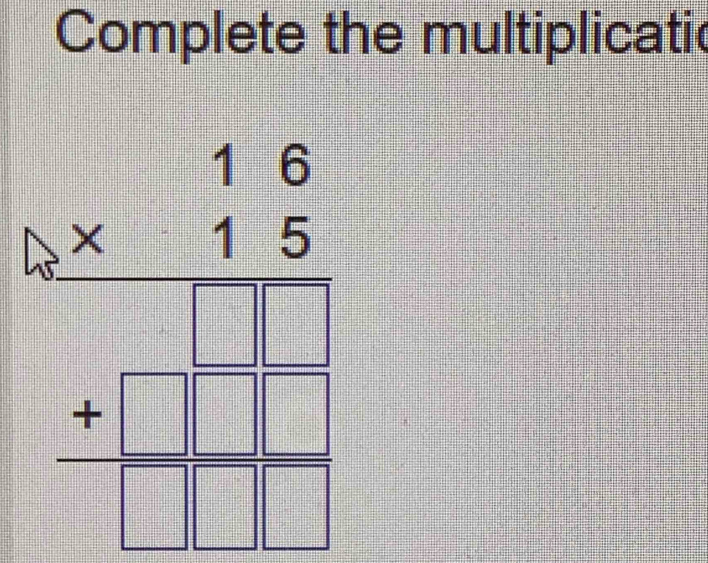 Complete the multiplicati