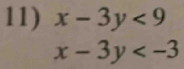 x-3y<9</tex>
x-3y