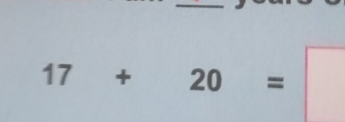 17+20=□