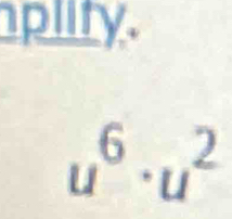 plity.
u^6· u^2