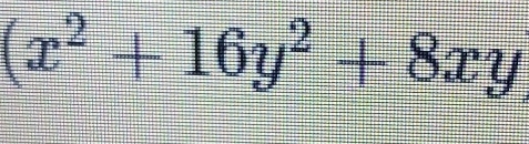 (x^2+16y^2+8xy