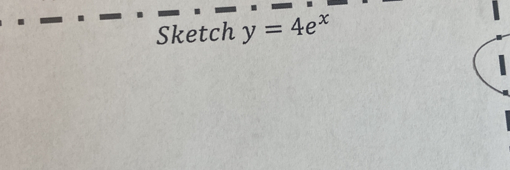 Sketch y=4e^x