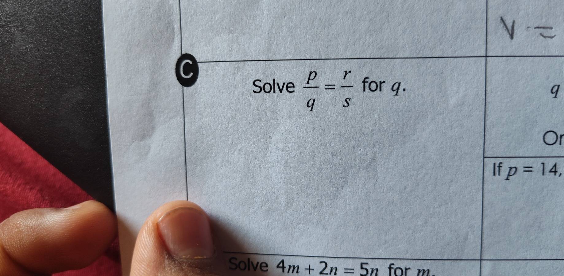 Solve 4m+2n=5n for m.