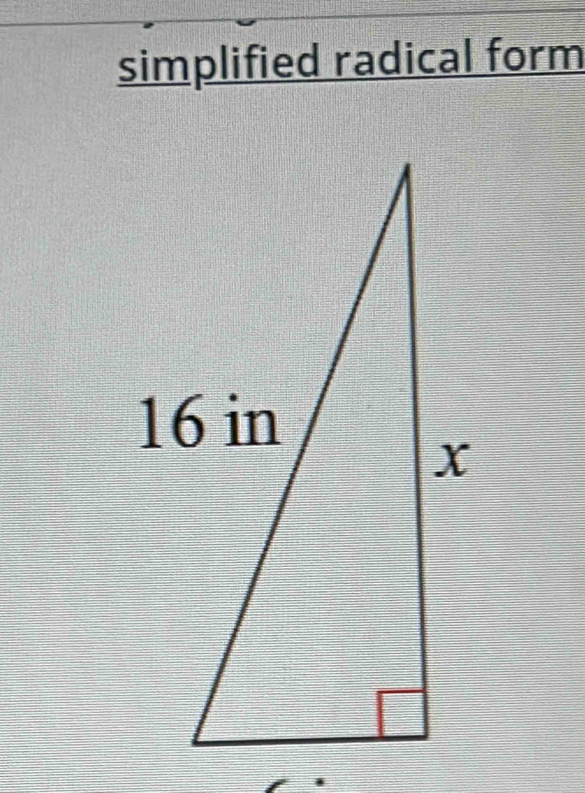 simplified radical form