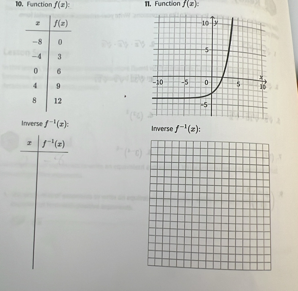 Function f(x). 11. Function f(x) :
 
Inverse f^(-1)(x).
Inverse f^(-1)(x).
x f^(-1)(x)