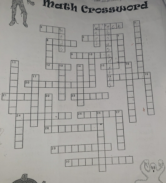 Math Crossword 
21