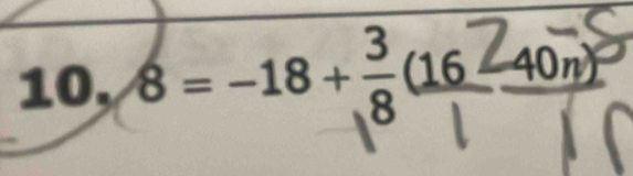 underline I_  0, 8= −18 + = (16 − 40n)