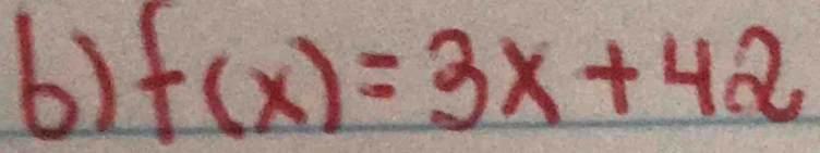 f(x)=3x+42